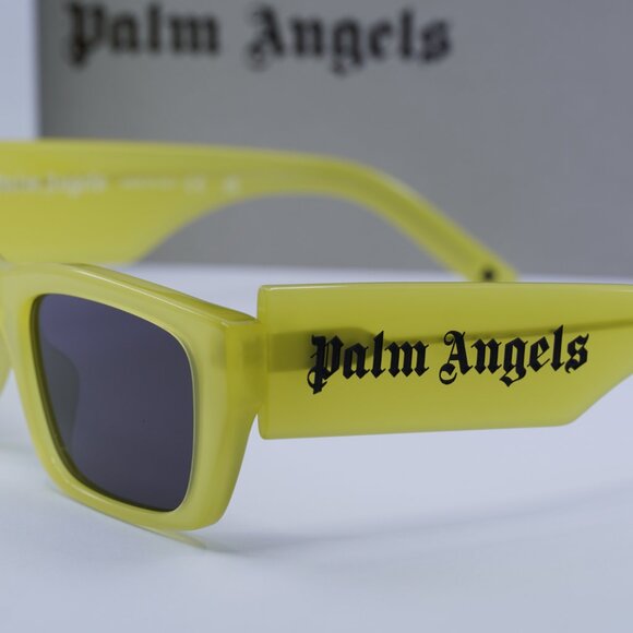 Palm Angels PERI002 PALM 1807 Rectangle Sunglasses - Yellow/Dark Grey - Picture 4 of 10